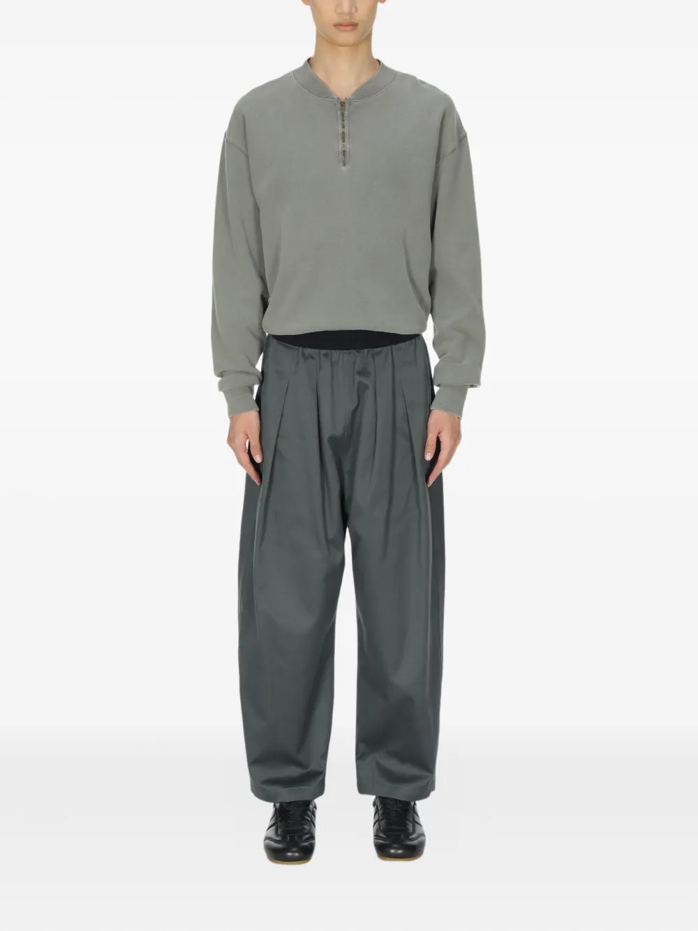 Maison Margiela Sweater met halve rits - Grijs