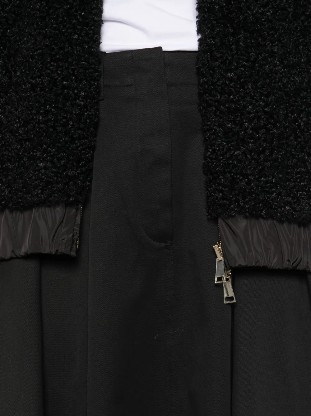 Moncler Pleated Midi Skirt In Black