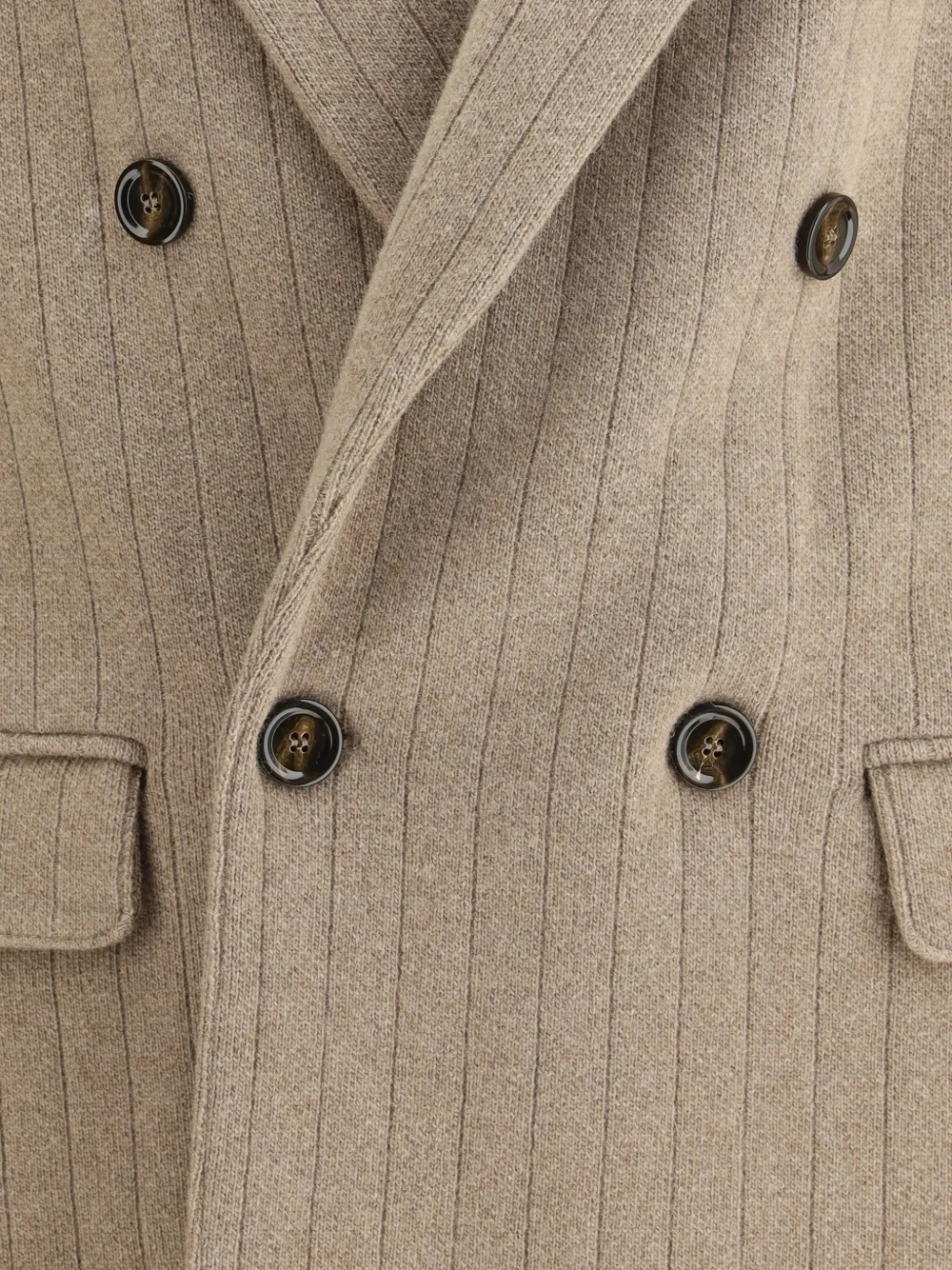 Lardini Ribbed Double-breasted Jacket In Neutral