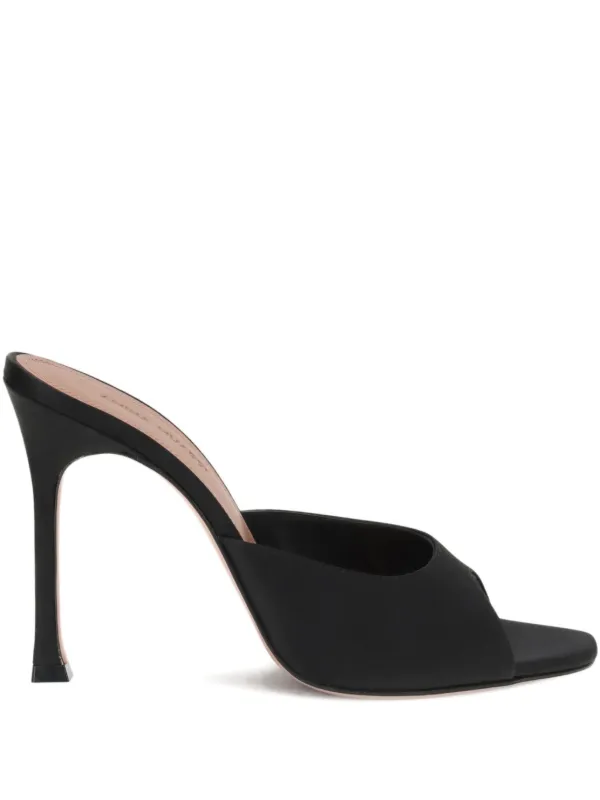Amina Muaddi 105mm Alexa Sandals in Black