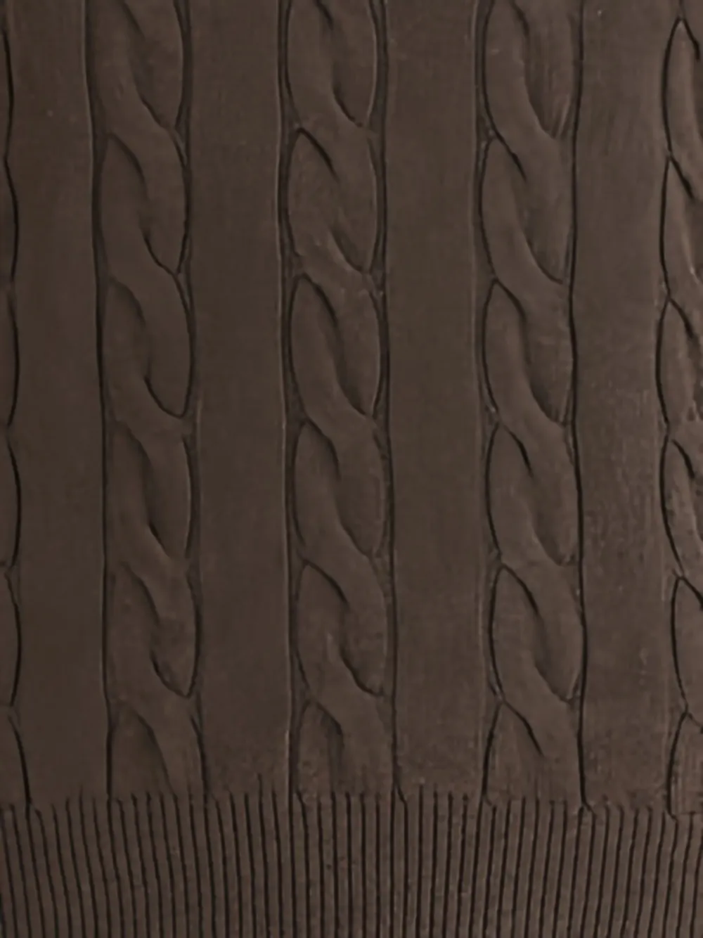 Aragona Braided Turtleneck Sweater In Brown