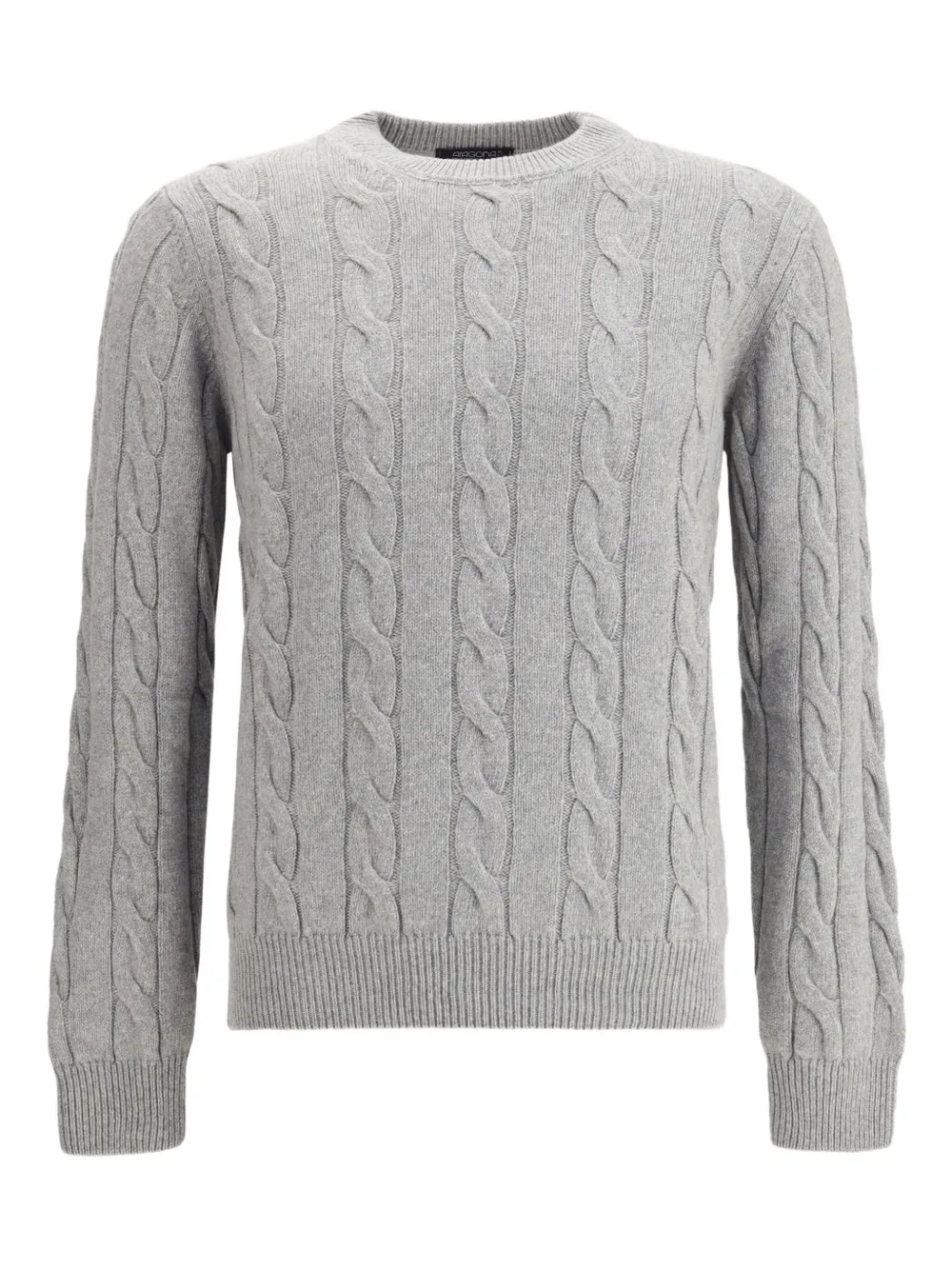 Aragona cable-knit crew-neck sweater | Grey | Image 1