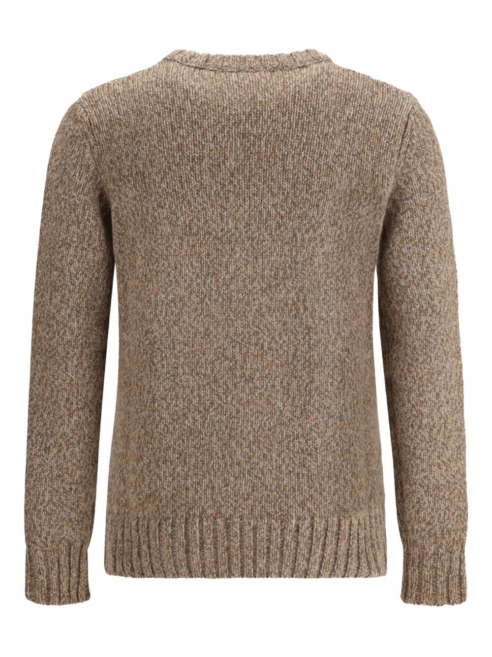 Aragona Crewneck Wool Sweater In Brown