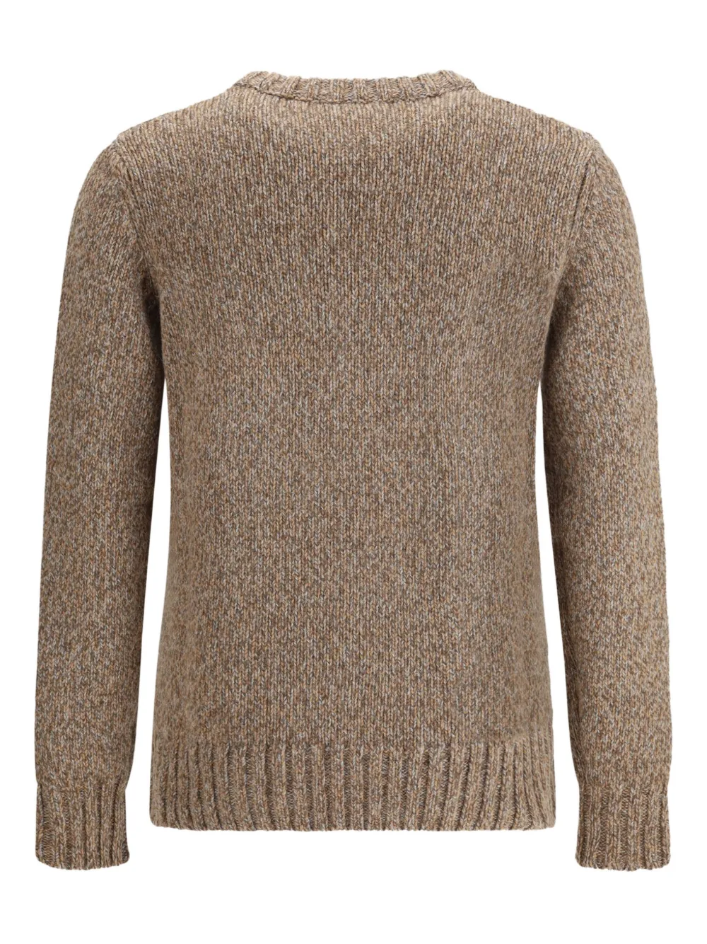 Aragona Crewneck Wool Sweater In Brown