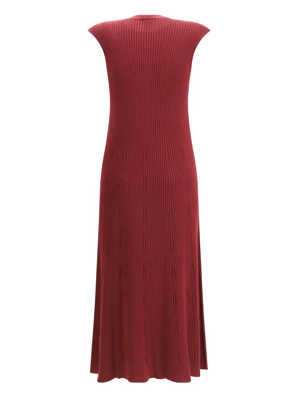 SA SU PHI Mouwloze geribbelde midi-jurk - Rood