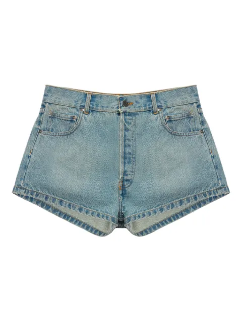 Mainless denim mini shorts