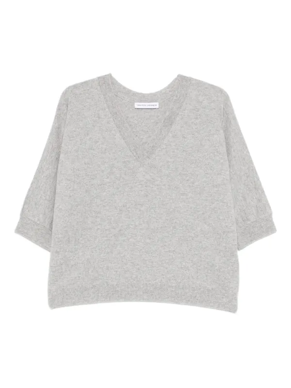 TABARONI CASHMERE V-neck short-sleeve Jumper FARFETCH NO