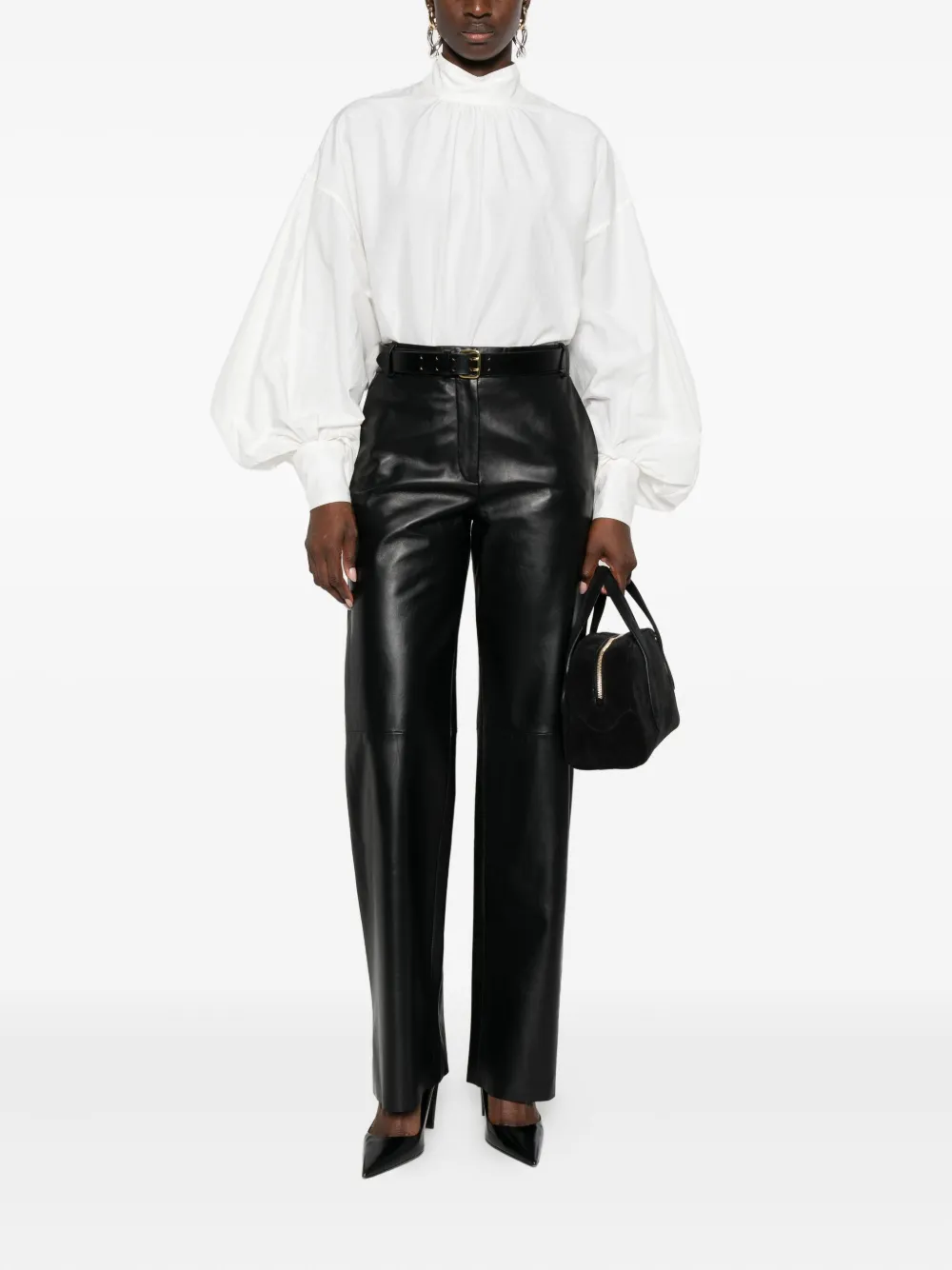 Antonelli leather trousers - Zwart