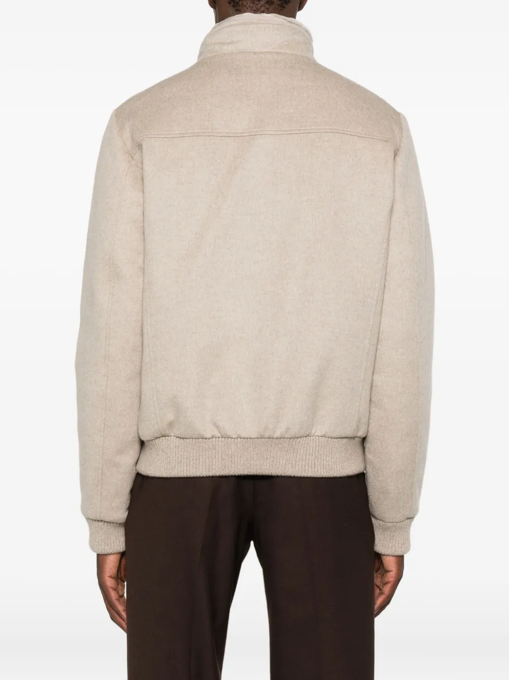 Moorer Cashmere Zip-up Jacket In Neutral