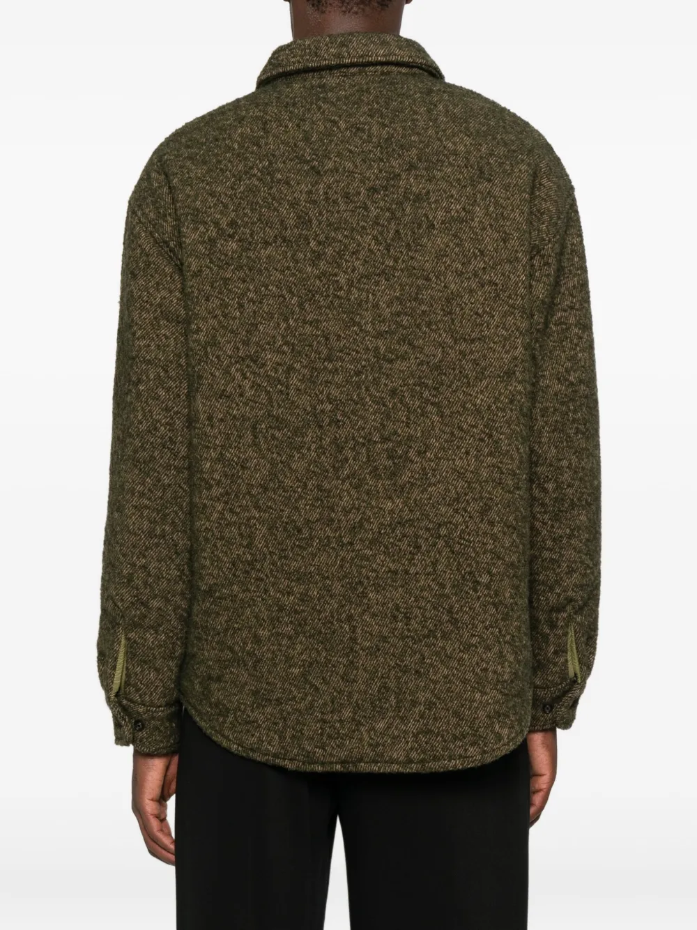 Emporio Armani Shirtjack met logopatch Groen