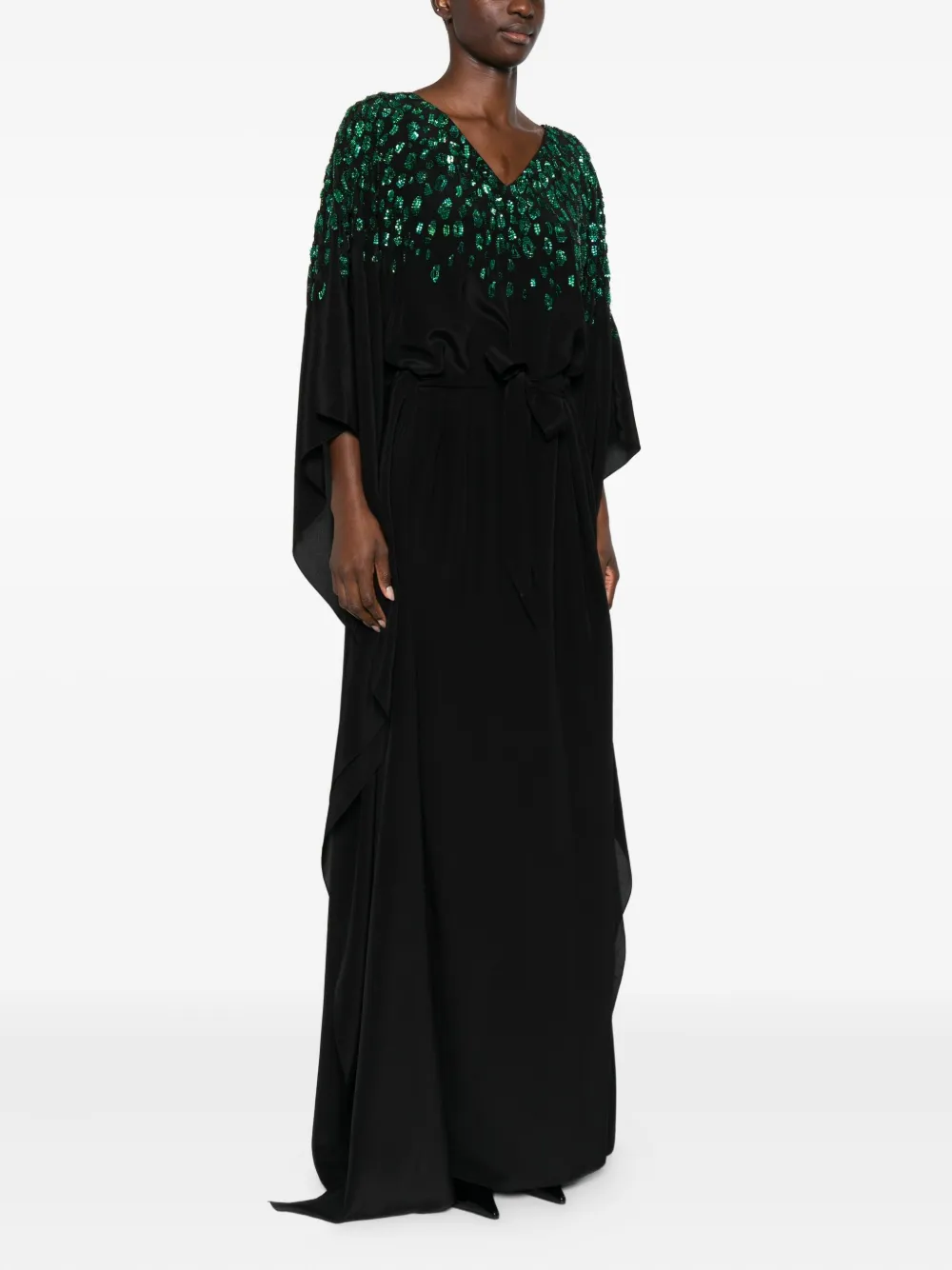 Roberto Cavalli Maxi-jurk verfraaid met pailletten Zwart