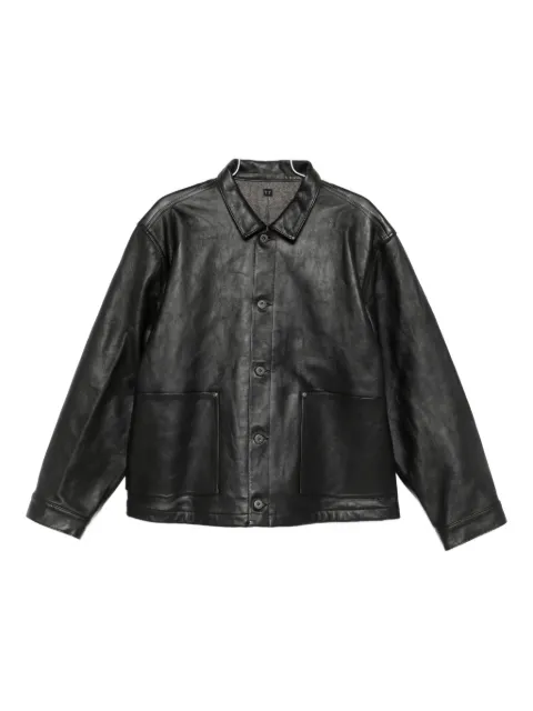 TAIGA TAKAHASHI leather shirt jacket