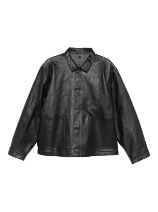 ジャケット・アウター Taiga Takahashi Black jacket TAIGA TAKAHASHI Leather Shirt Jacket | Black | FARFETCH JO