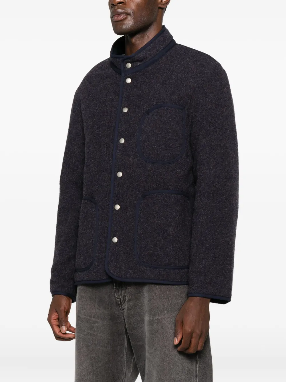  Taiga Takahashi Press-stud Fastening Jacket - Blue 