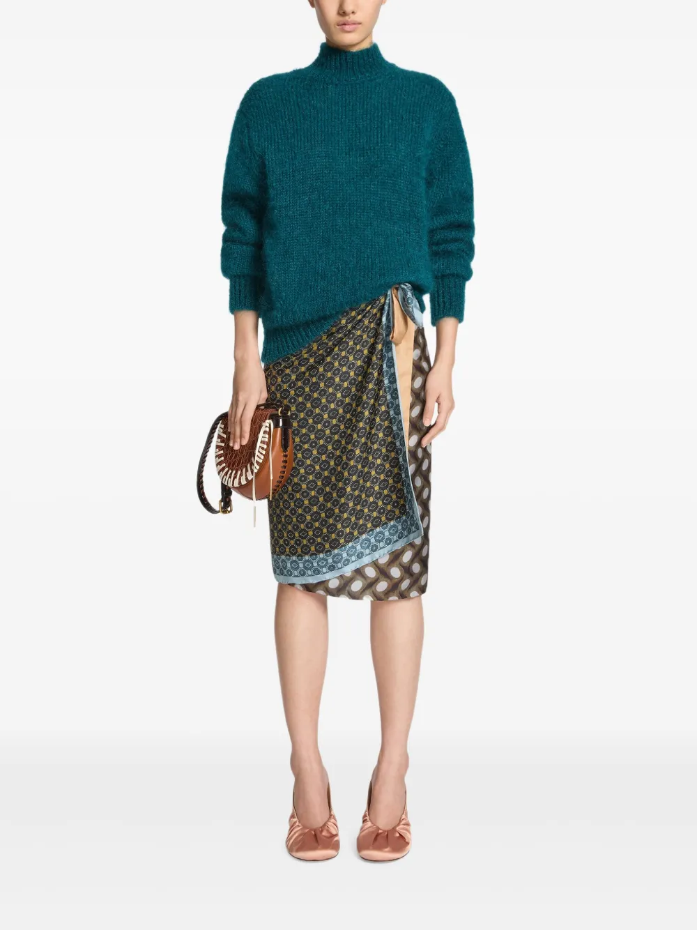 Dries Van Noten Roll-neck Sweater In Blue