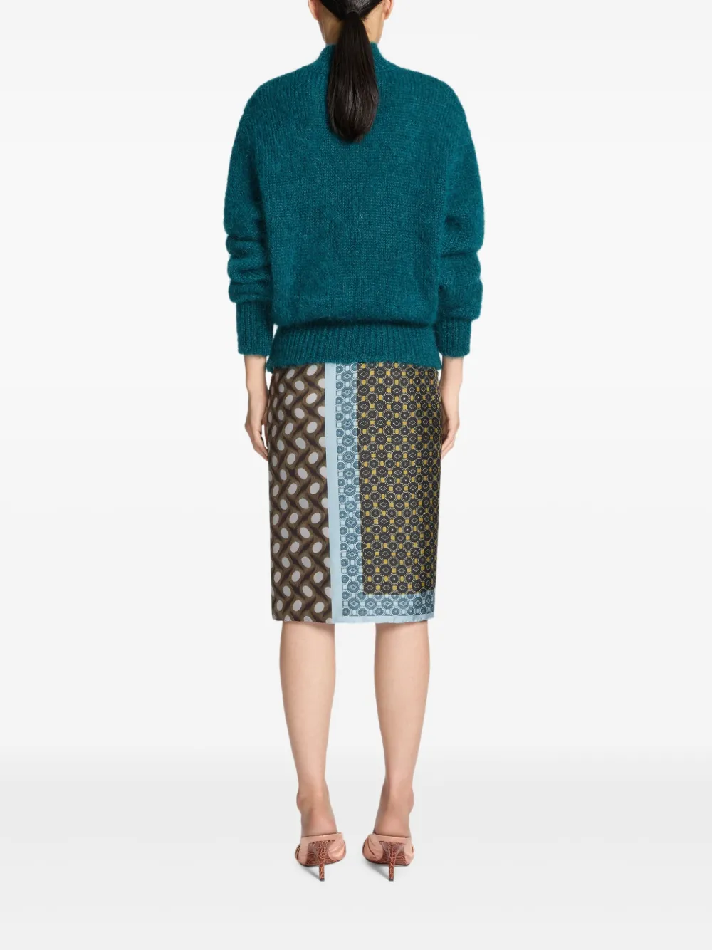 Dries Van Noten Roll-neck Sweater In Blue