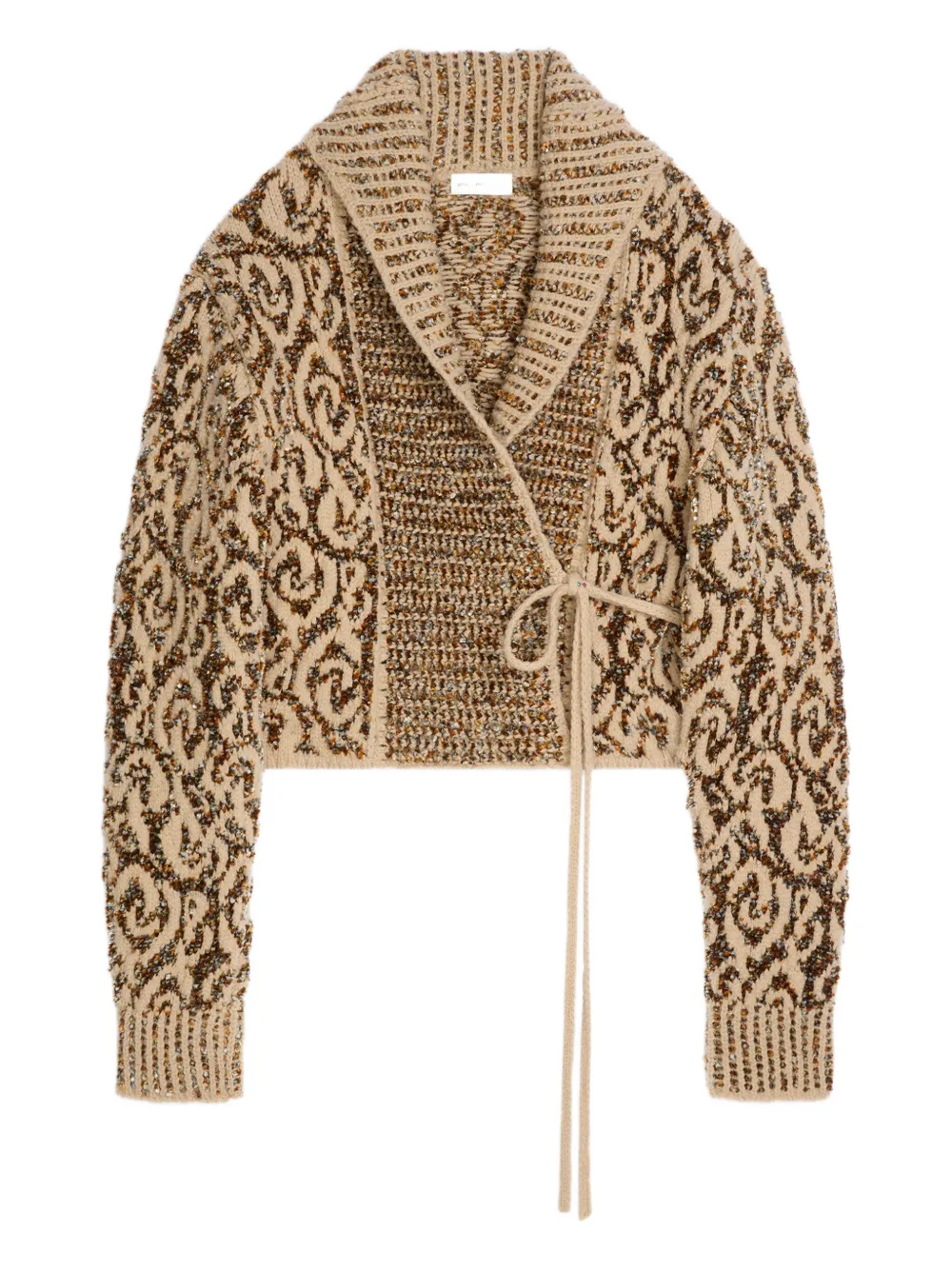 DRIES VAN NOTEN Cardigan con effetto jacquard - Toni neutri