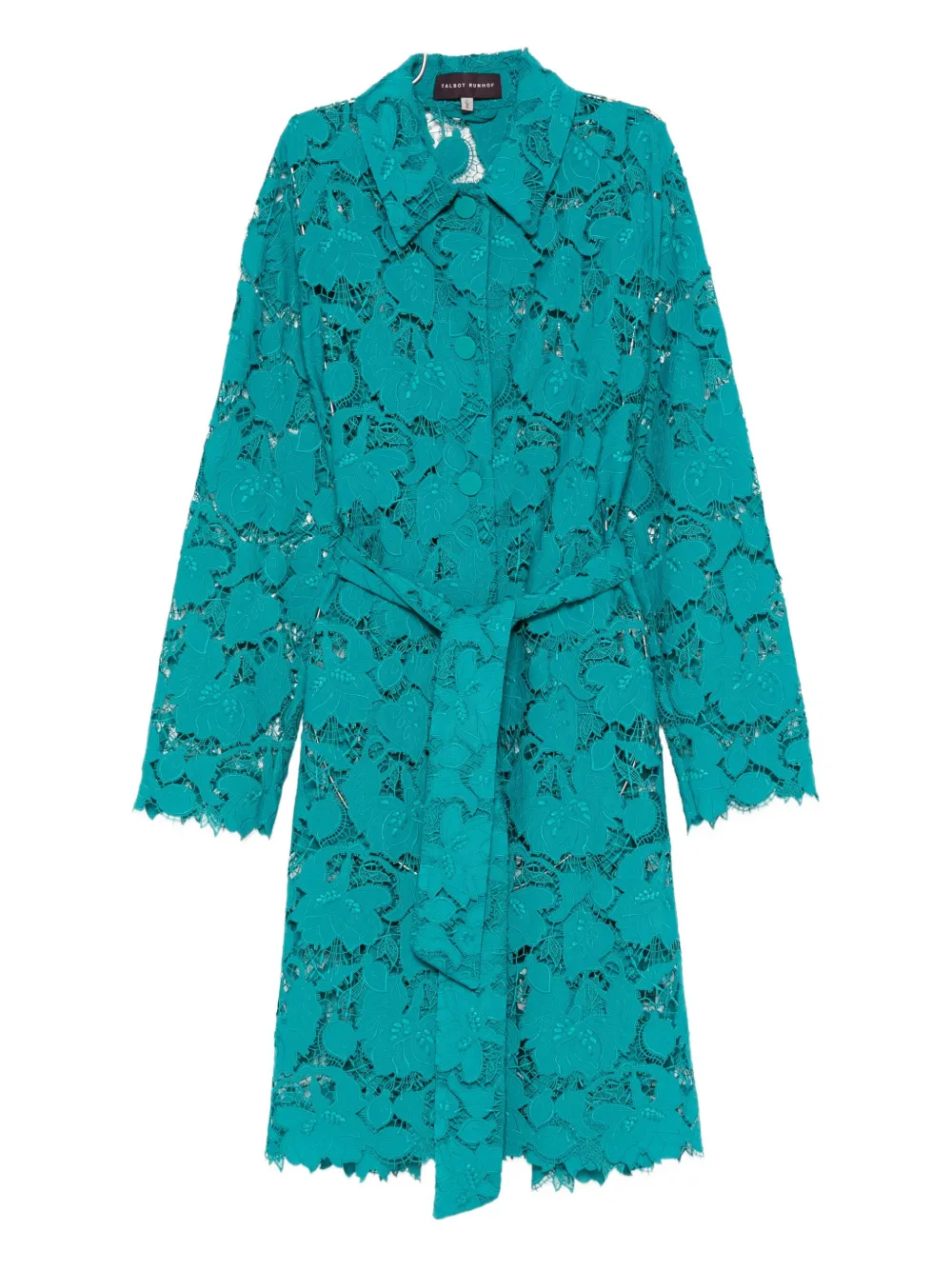 Talbot Runhof Floral-lace Coat In Multi