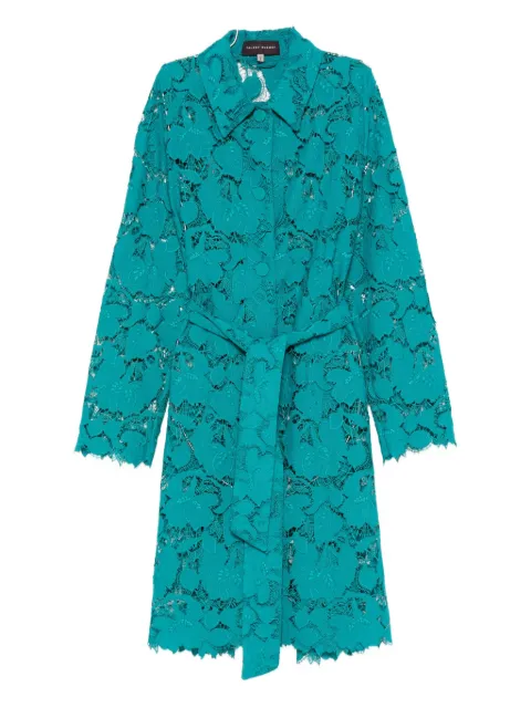 Talbot Runhof manteau à fleurs en dentelle