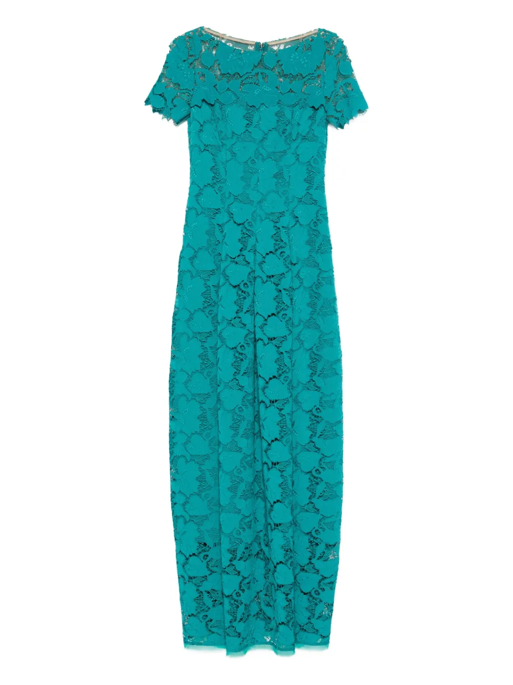 Talbot Runhof lace short-sleeve dress | Grey | Image 1