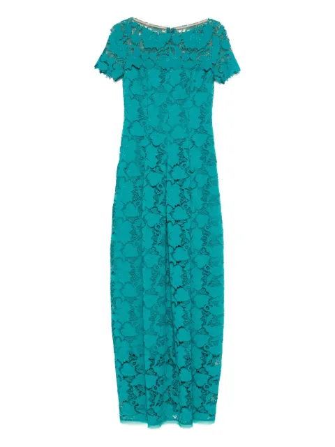 Talbot Runhof lace short-sleeve dress