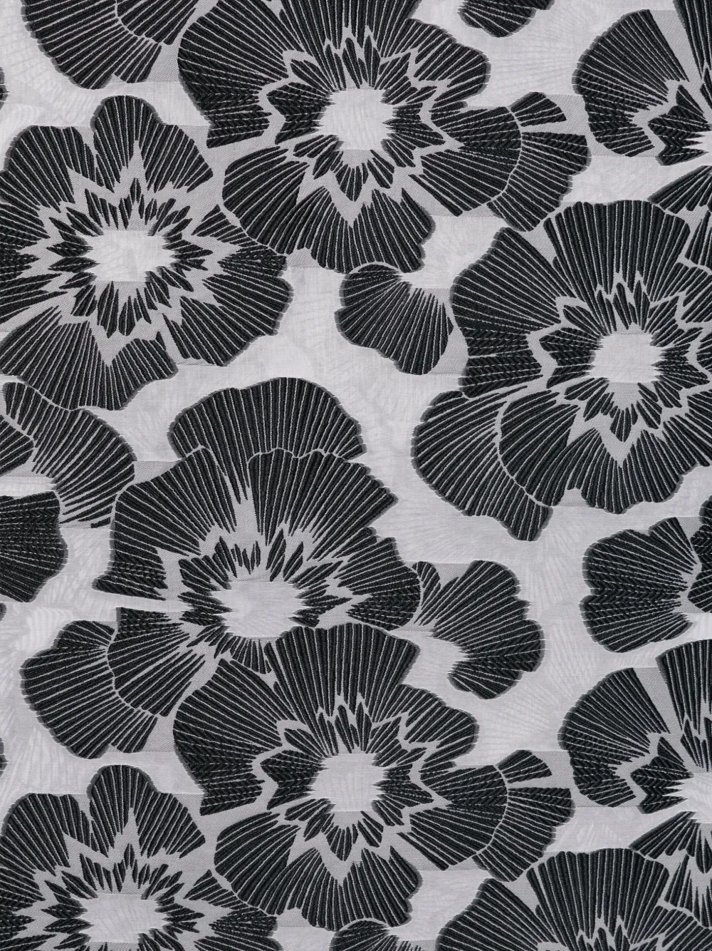 Talbot Runhof Sjaal met bloemenprint - Zwart