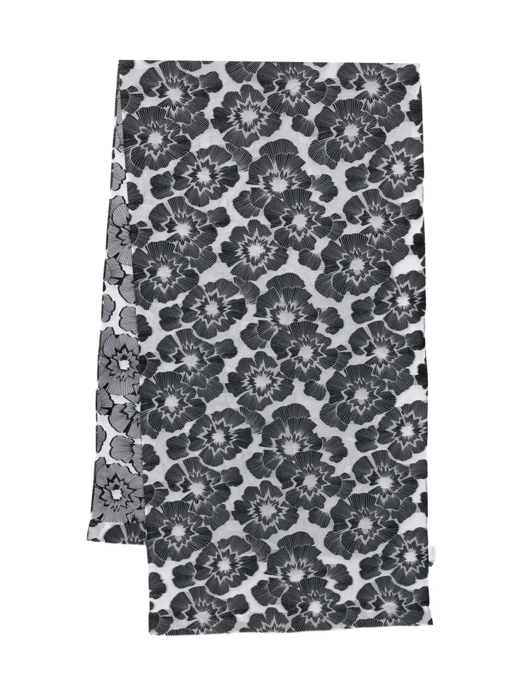 Talbot Runhof floral-print scarf | Black | Image 1