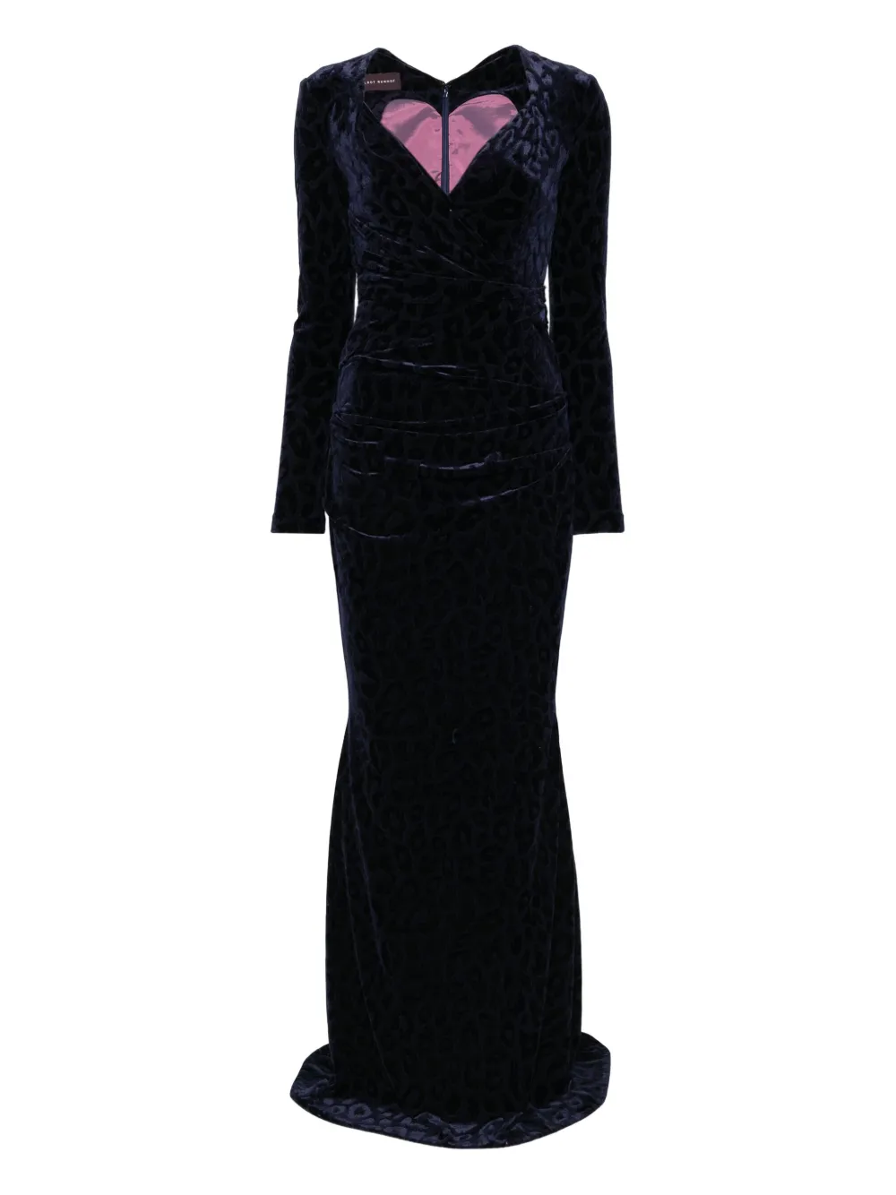 Talbot Runhof robe à motif animalier | bleu | Image 1