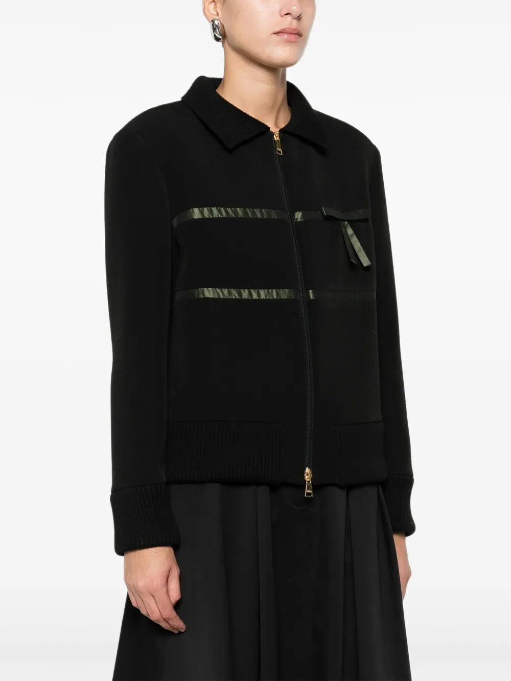 Vivetta Jack met lintdetail en rits Zwart