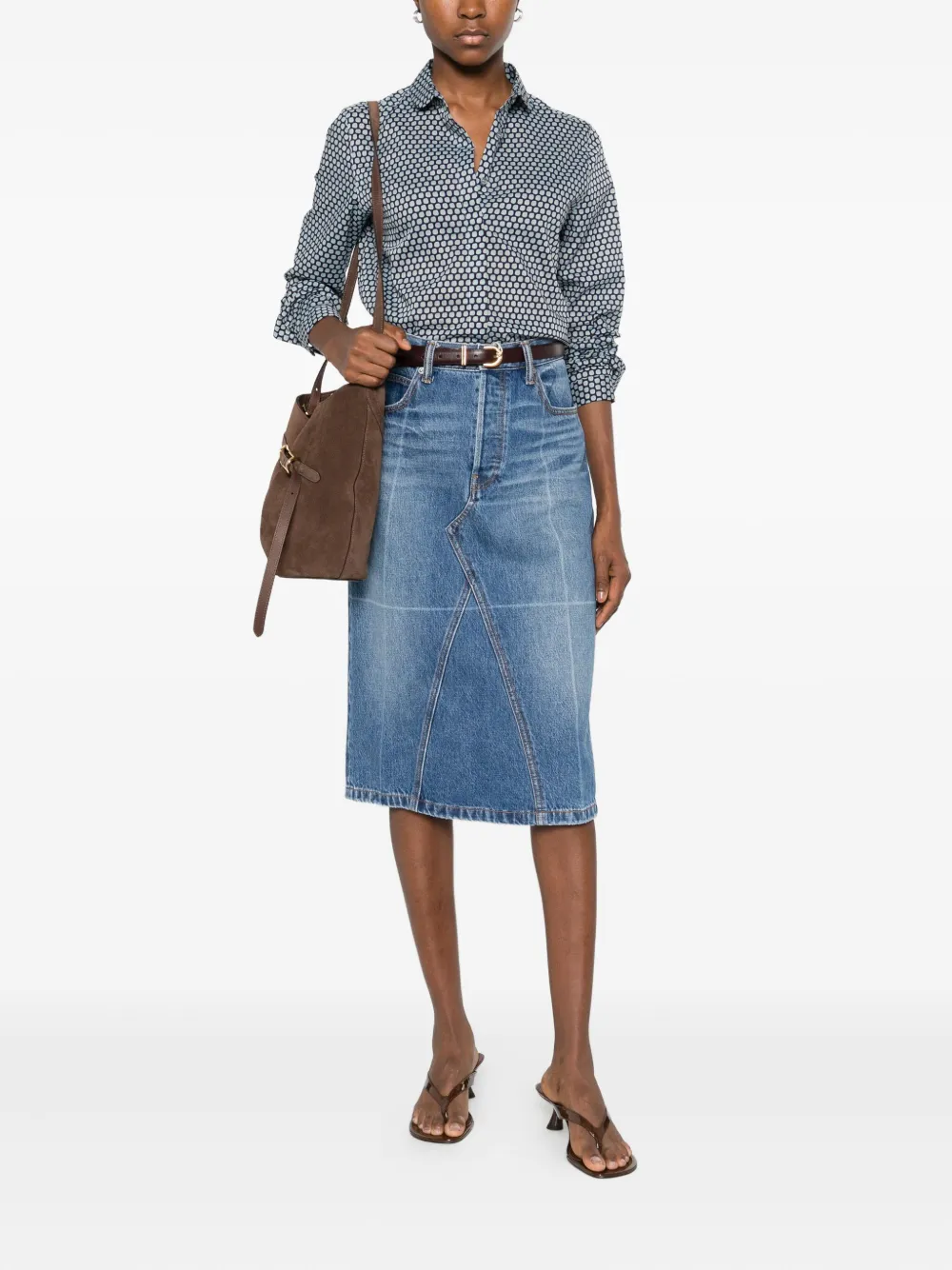 Robert Friedman buttoned patterned top | Blouses | Image 2