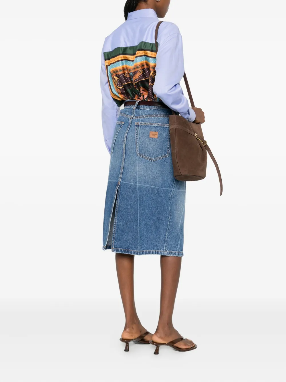 Robert Friedman panelled shirt - Blauw