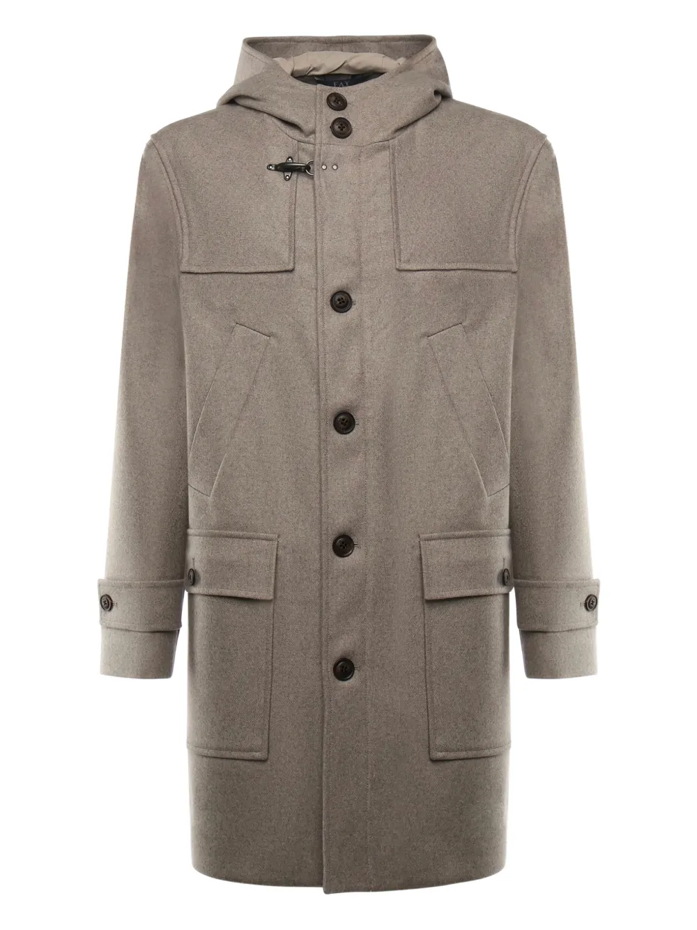 Fay hooded buttoned coat | Neutrals | Image 1