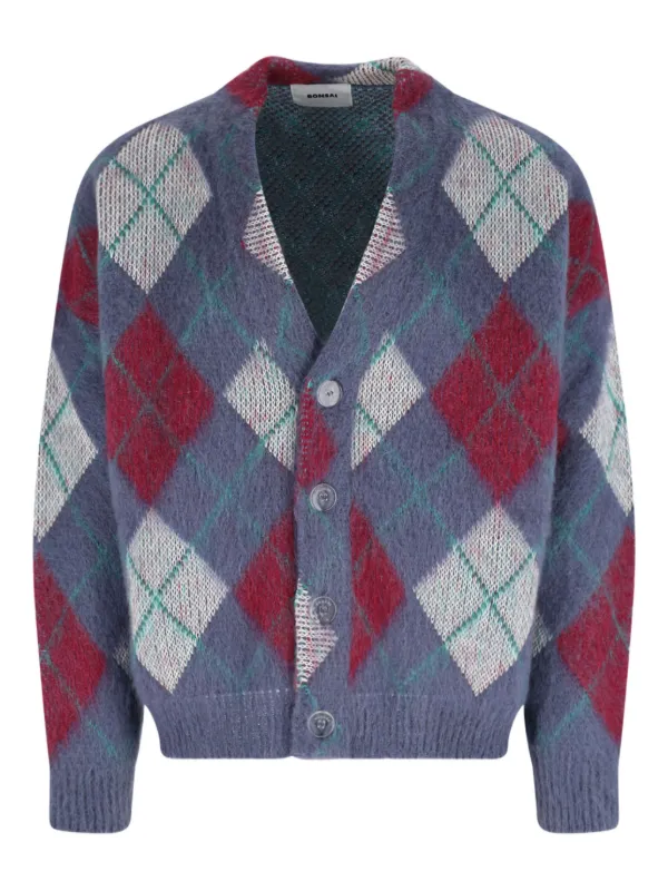Bonsai argyle-knit Cardigan | Blue | FARFETCH
