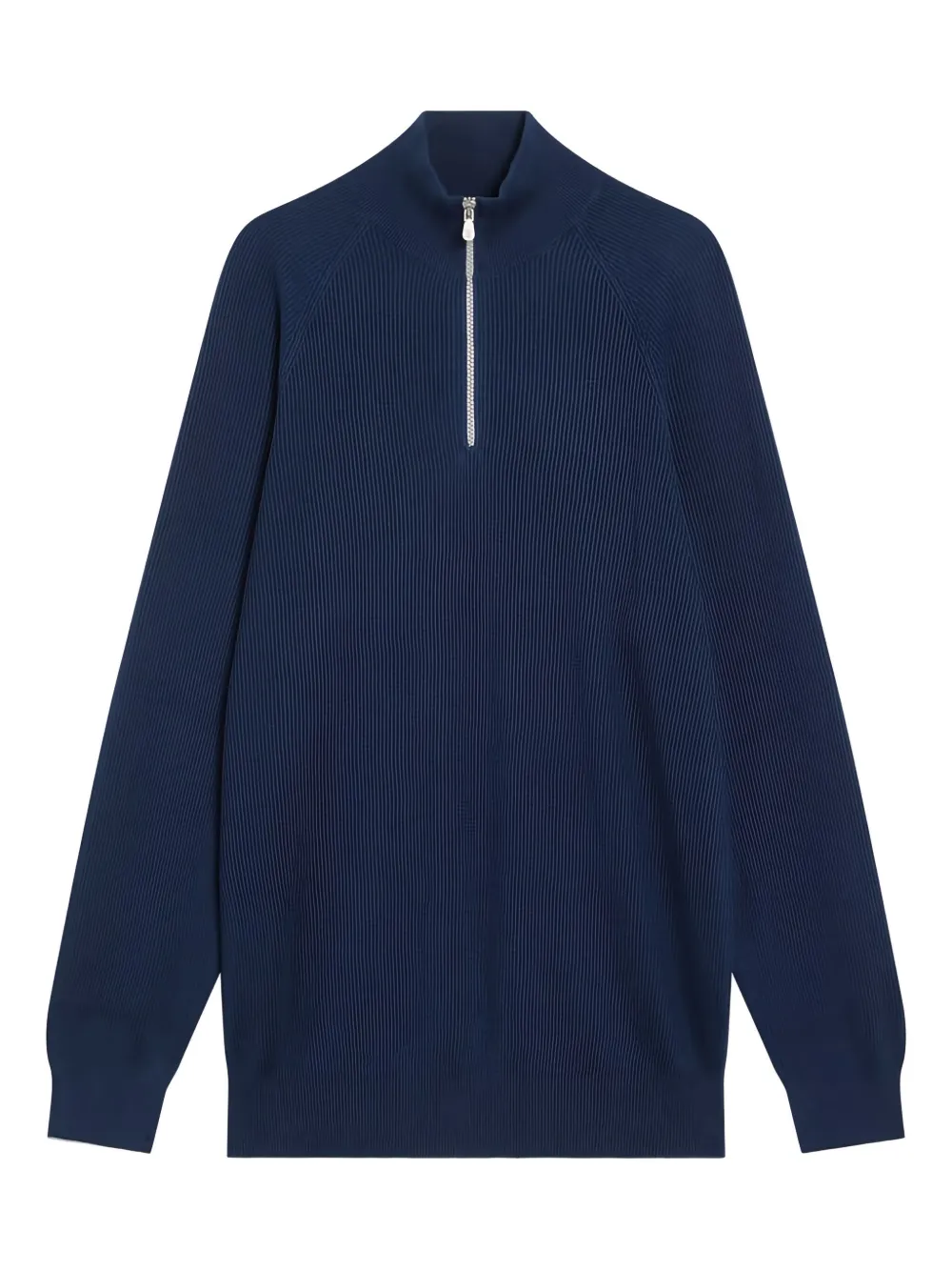 Brunello Cucinelli pull côtelé à col zippé | bleu | Image 1