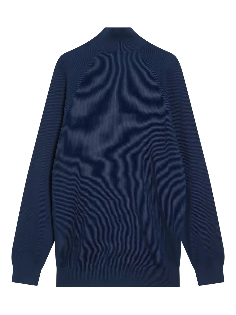 Brunello Cucinelli half-zip ribbed sweater - Blauw