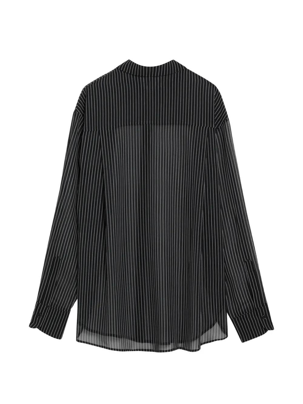 The Frankie Shop Peri gestreepte blouse Zwart