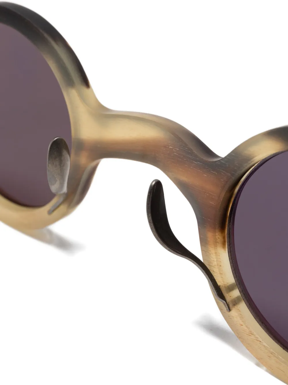 Rigards Zonnebril met rond montuur Beige