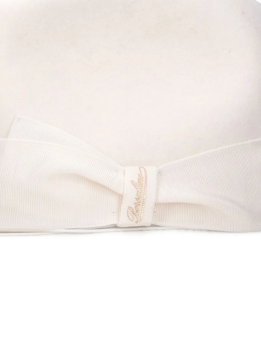 Borsalino Monica hoed met lint Wit