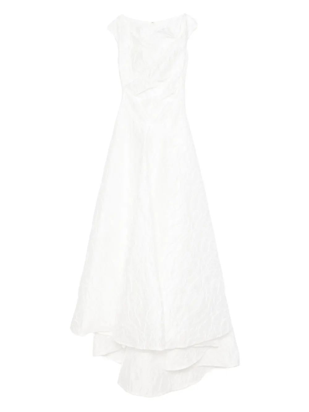 Talbot Runhof robe mi-longue à volants superposés | tons neutres | Image 1