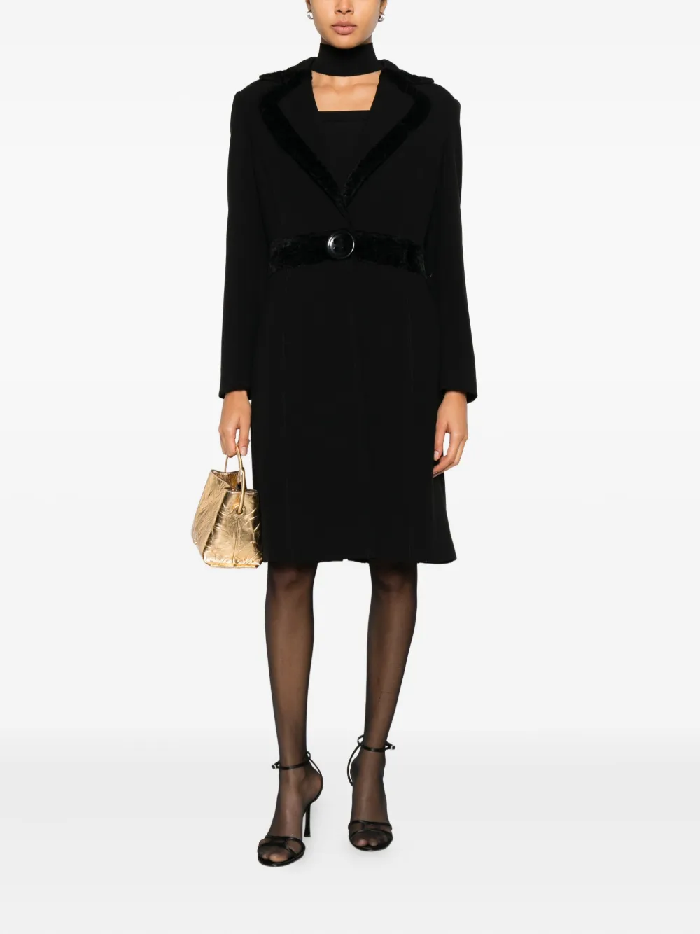 A.N.G.E.L.O. Vintage Cult 1960s jas met knopen - Zwart