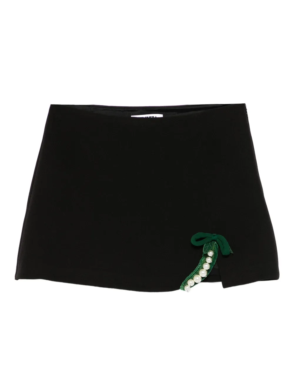 Vivetta pearl-embellished straight skirt - Nero