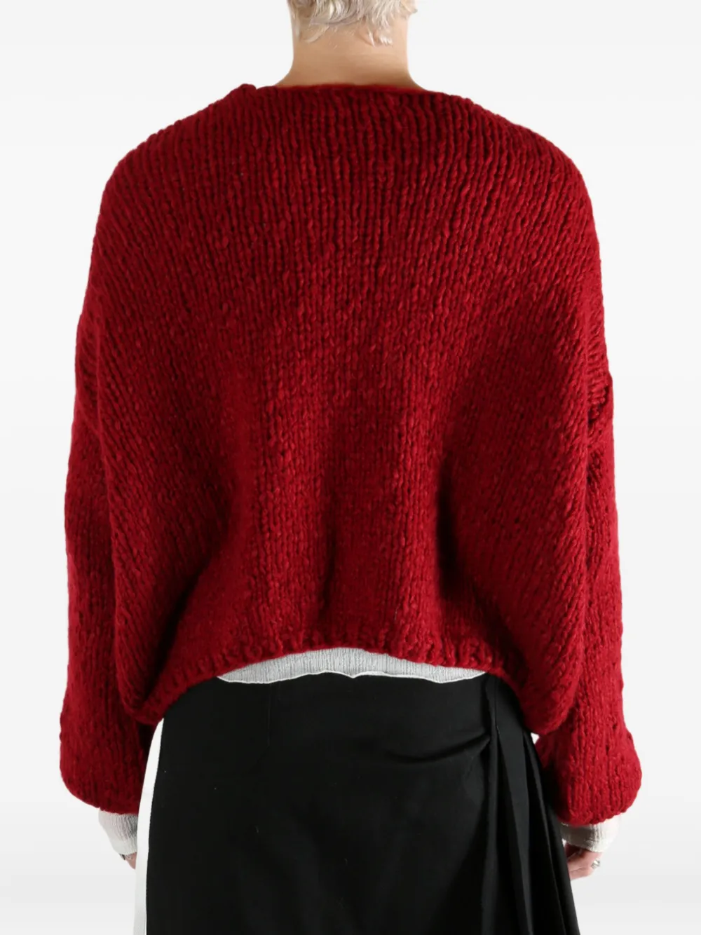 Casey Casey Wool-blend Cardigan In Red