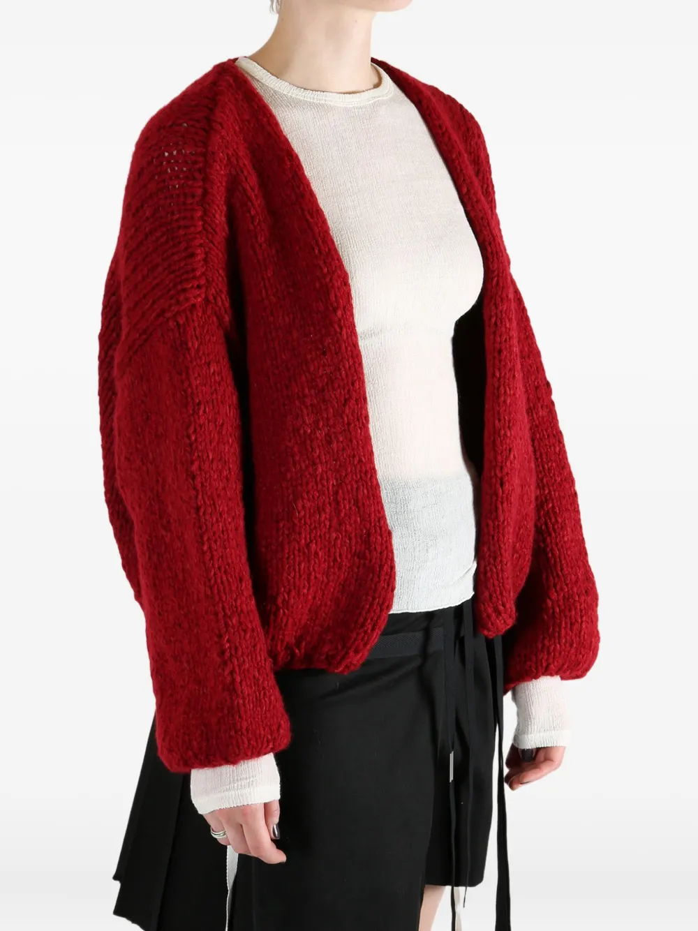 Casey Casey Wool-blend Cardigan In Red