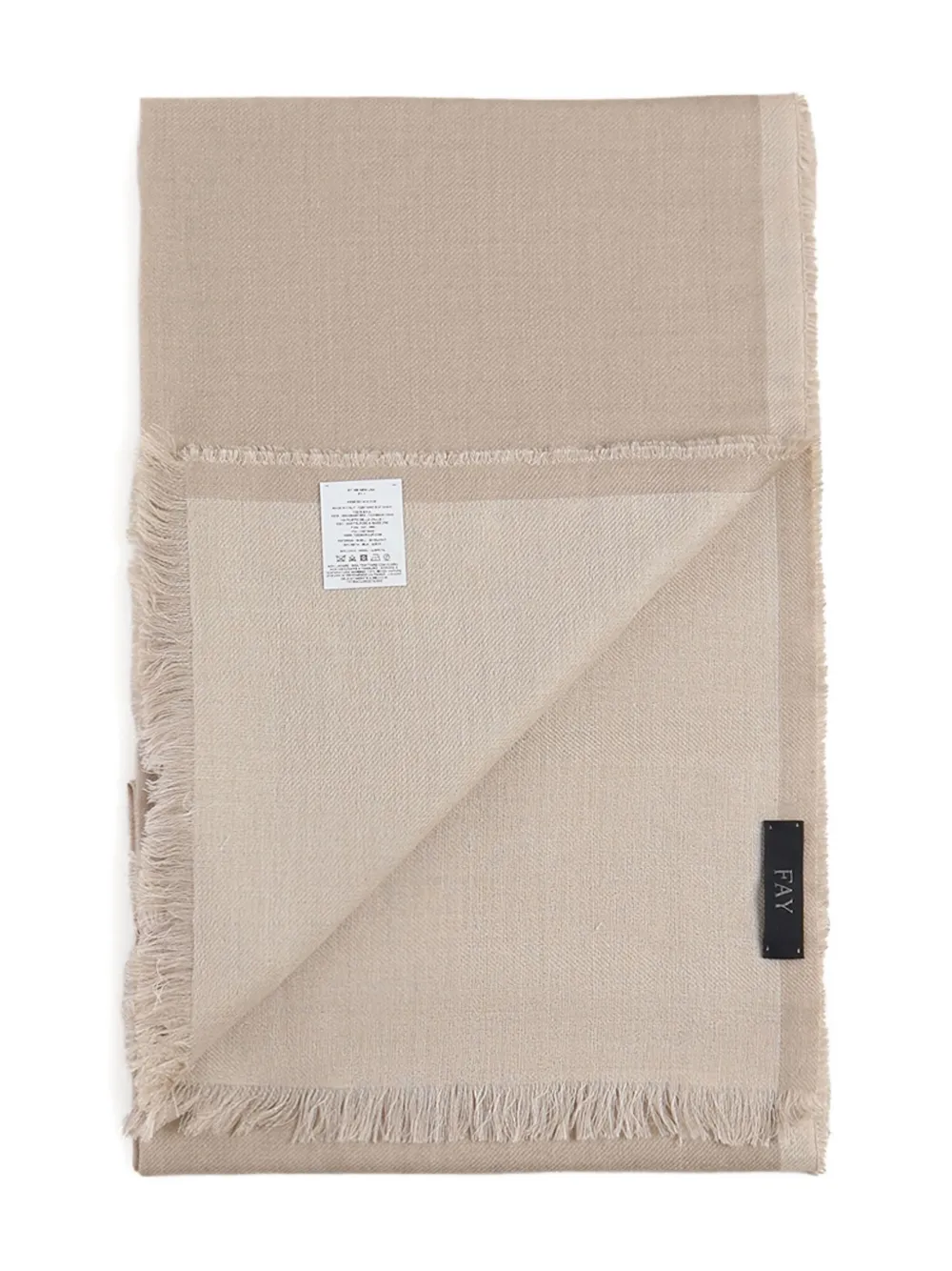 Fay Fringed Scarf In Neutral