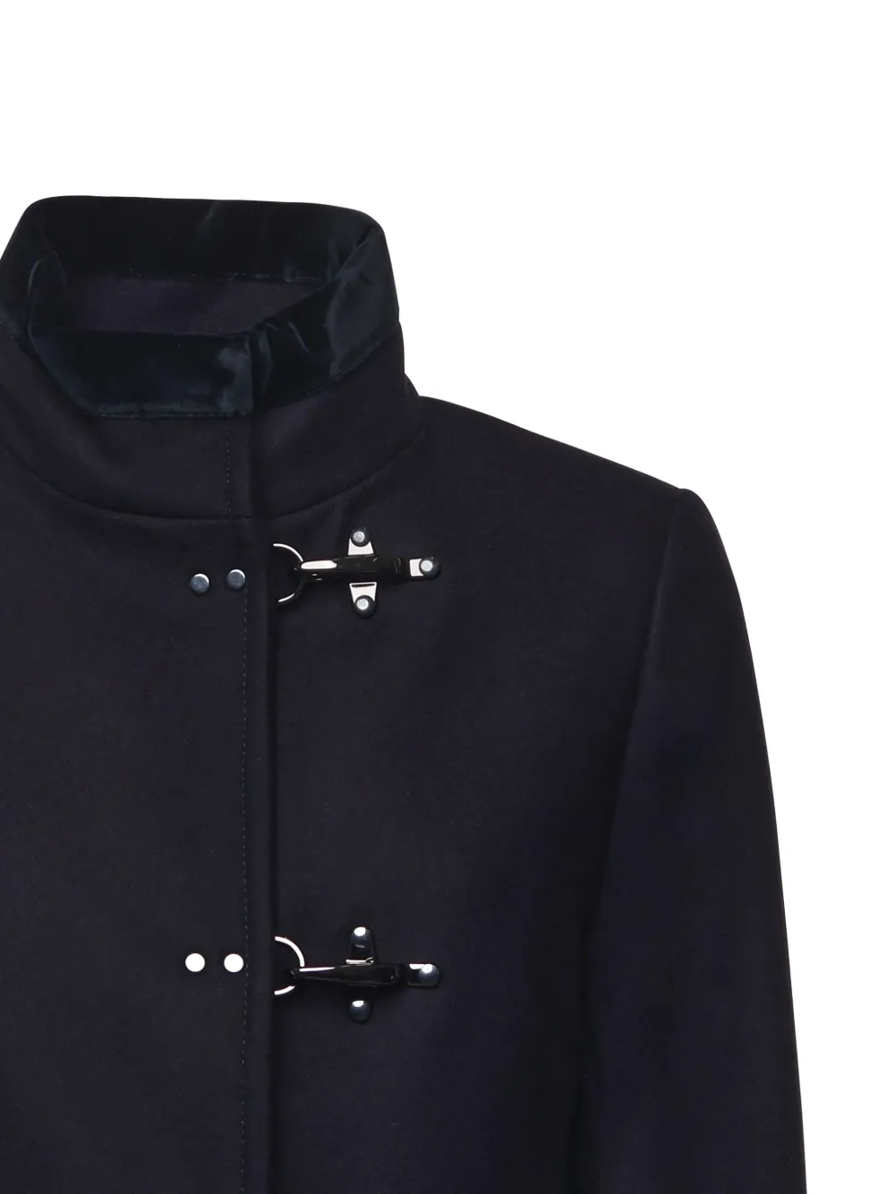 Fay Toggle-fastening Single-breasted Coat In Blue