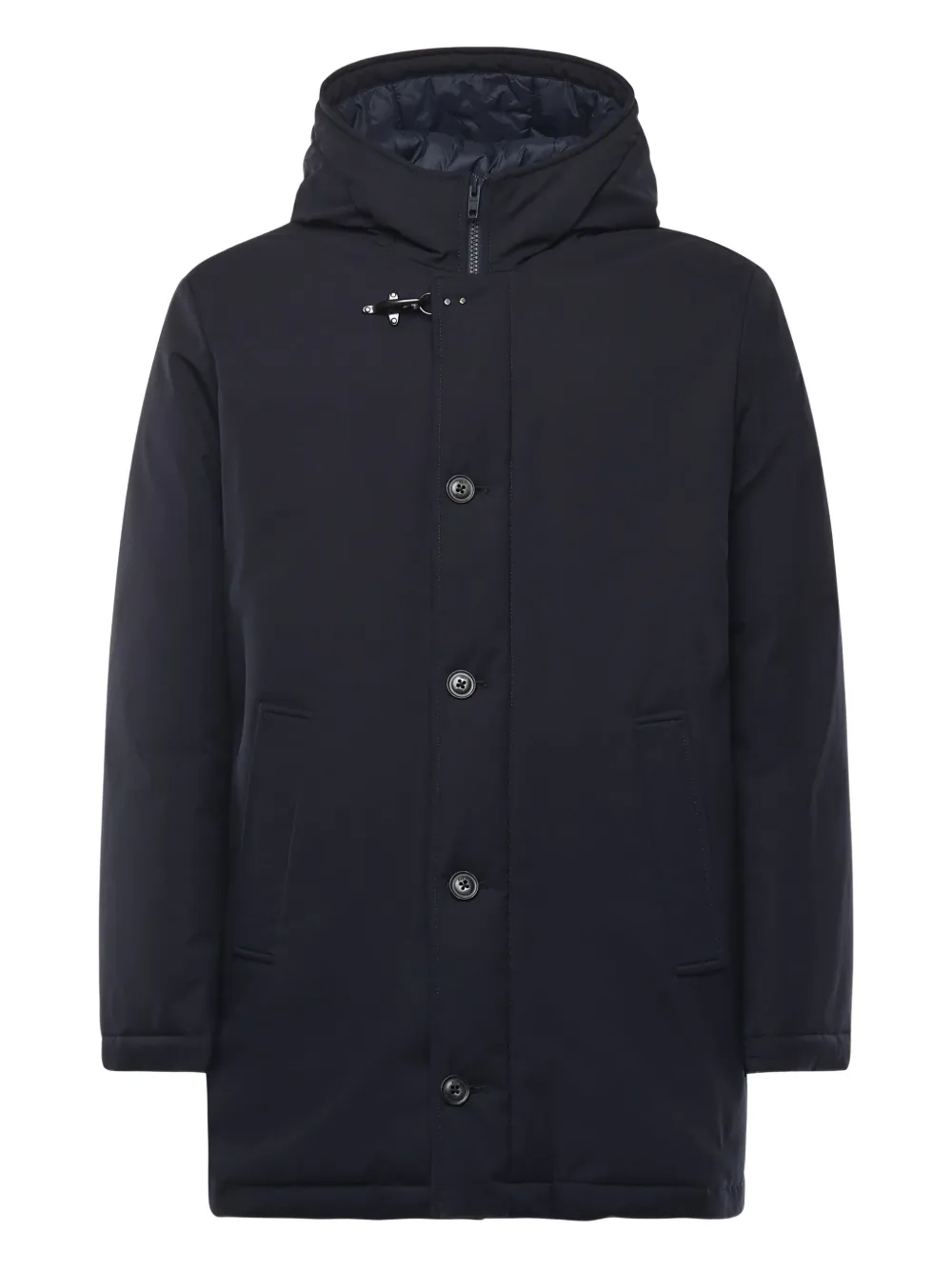 Fay buttoned hooded jacket | Blue | Image 1