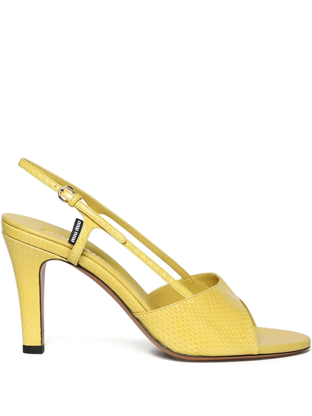 Miu Miu 85mm slingback heeled sandals | Yellow | Image 1