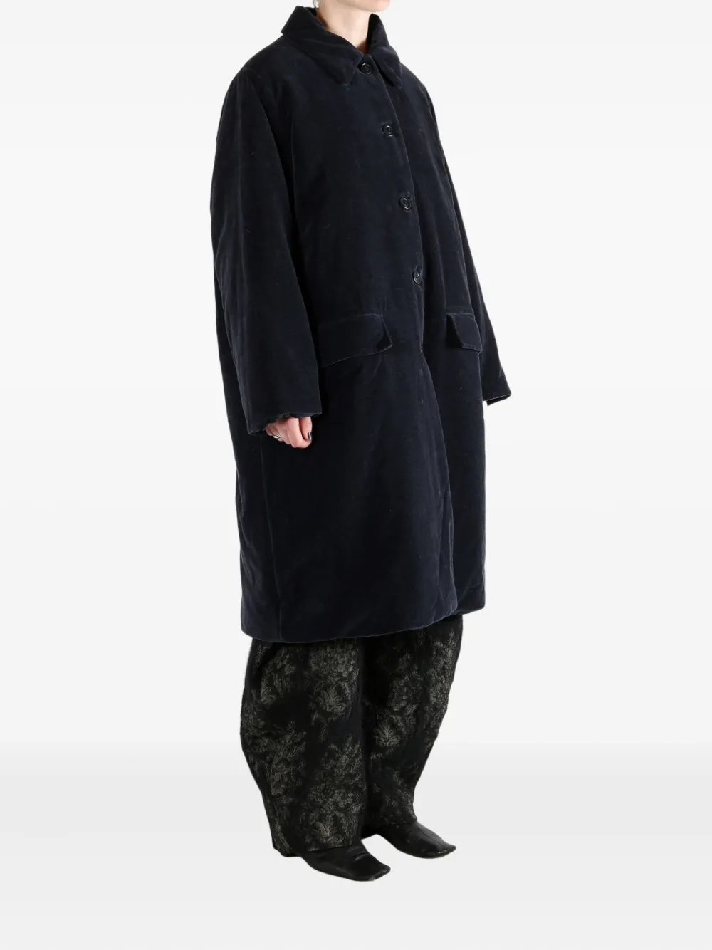 Casey Casey Single-breasted Coat In Blue