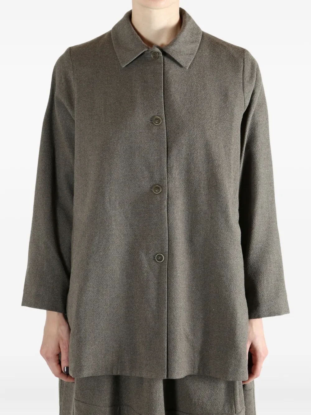 Casey Casey Button-fastening Jacket In Gray