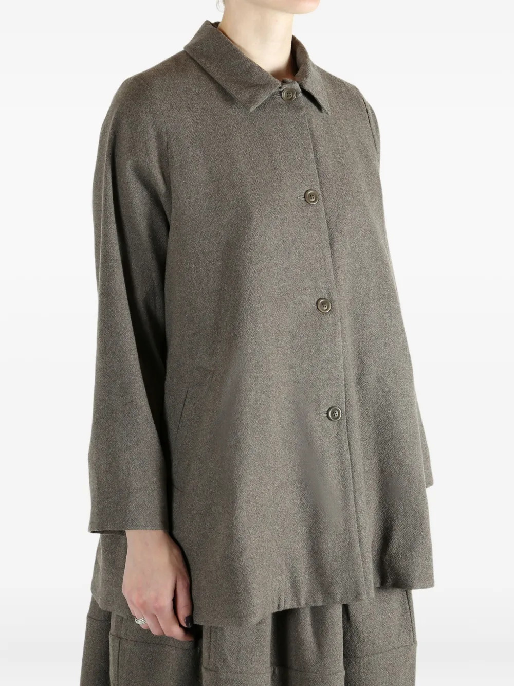 Casey Casey Button-fastening Jacket In Gray